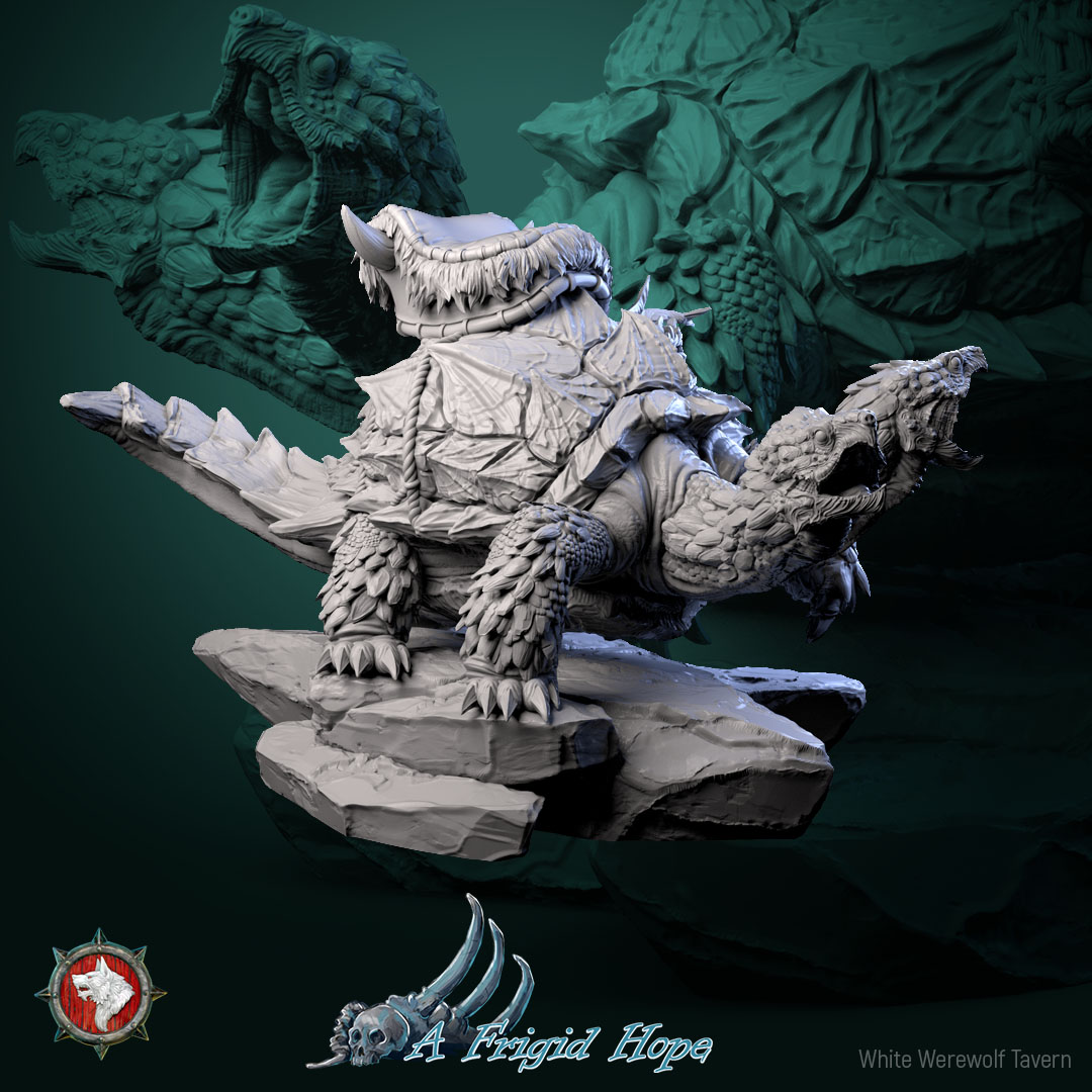 Turtle, 75mm miniature pre-supported